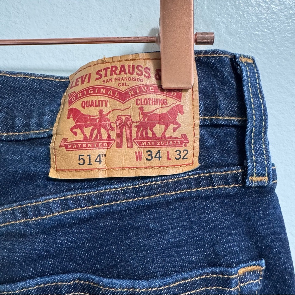 Men’s 514 Levi’s Dark Wash Size 34x32 - Picture 7 of 11